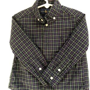 2t Ralph Lauren plaid button down shirt